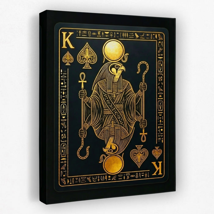 King Of Spades Egyptian Card canvas wall art
