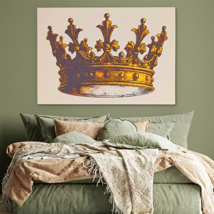 King’s Golden Crown - Wall Art in Black Frame