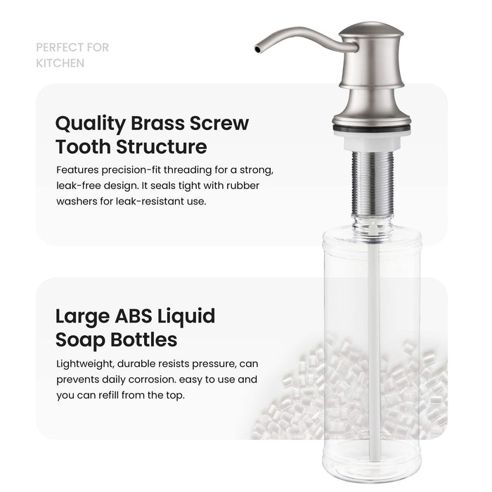 Kitchen Lead Free Solid Brass Construction Soap Dispenser - KSD101