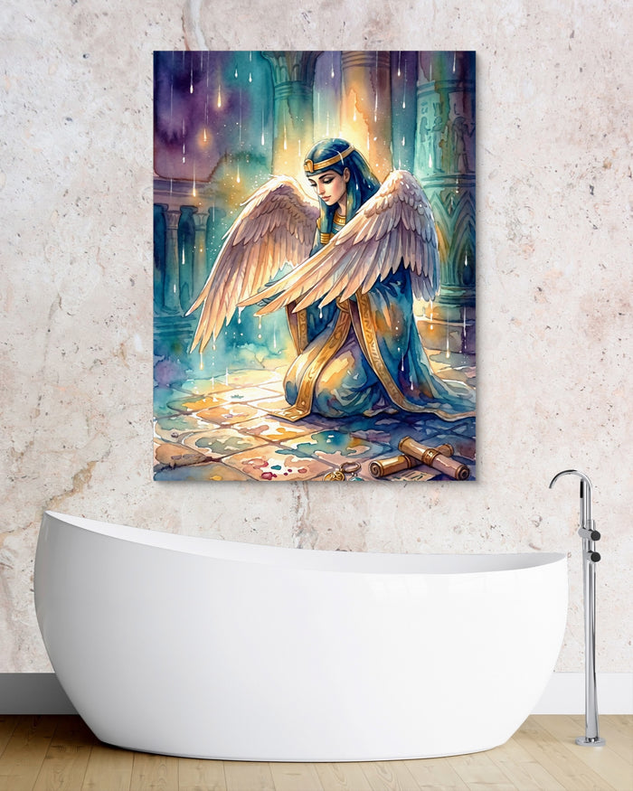 Kneeling Temple Oracle — kneeling temple oracle psd granite bathroom 1port flush print
