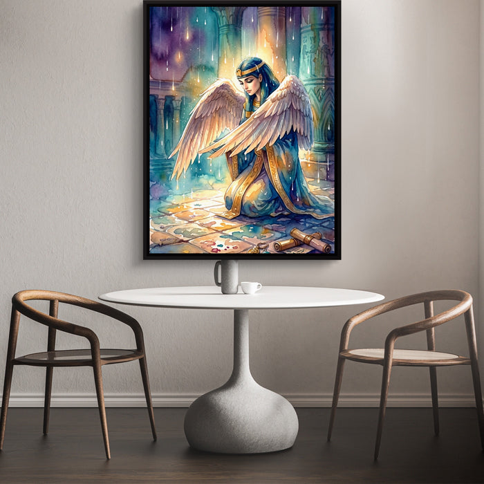 Kneeling Temple Oracle — kneeling temple oracle sq coffee table 1port framed black