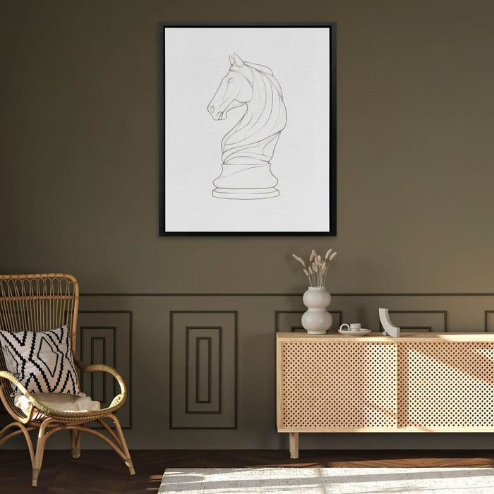 Knight’s Gambit - Large Minimalist Canvas Print