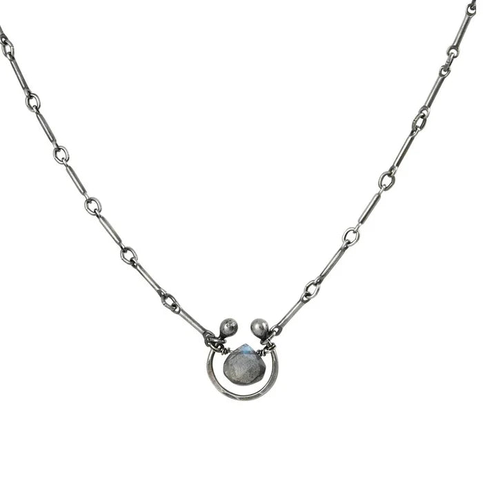 Labradorite Horseshoe Solo Necklace