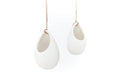 Large Ivory Ceramic Container – Hanging or Tabletop Display Vase for Air Plants - Ed's Plant Shop