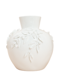 Laurel Neck Vase White