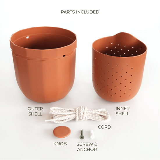 Terra Cotta Loop Hanging Basket Diagram