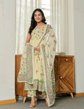 Lemon Anarkali Set