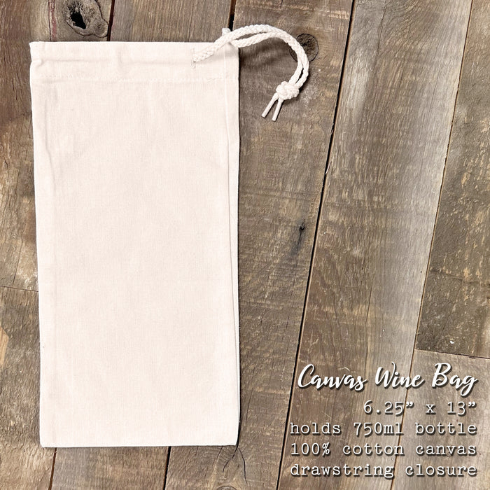 Lemon Branch Corner - Canvas Wine Bag