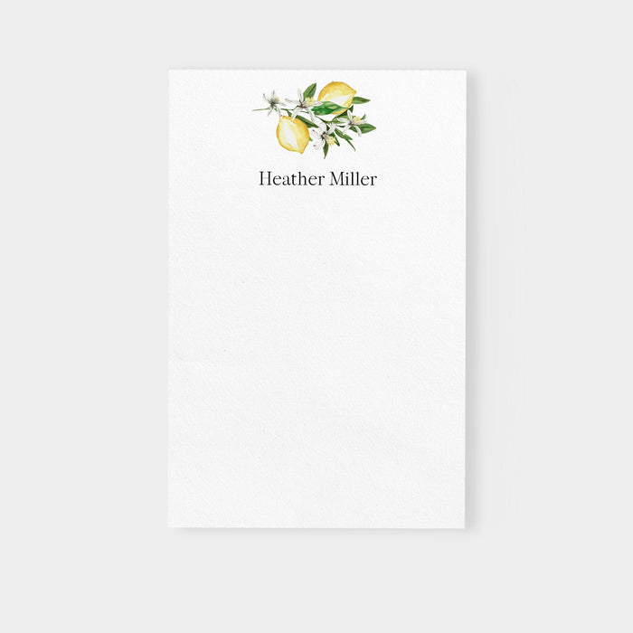 Lemon Greenery Personalized Notepad