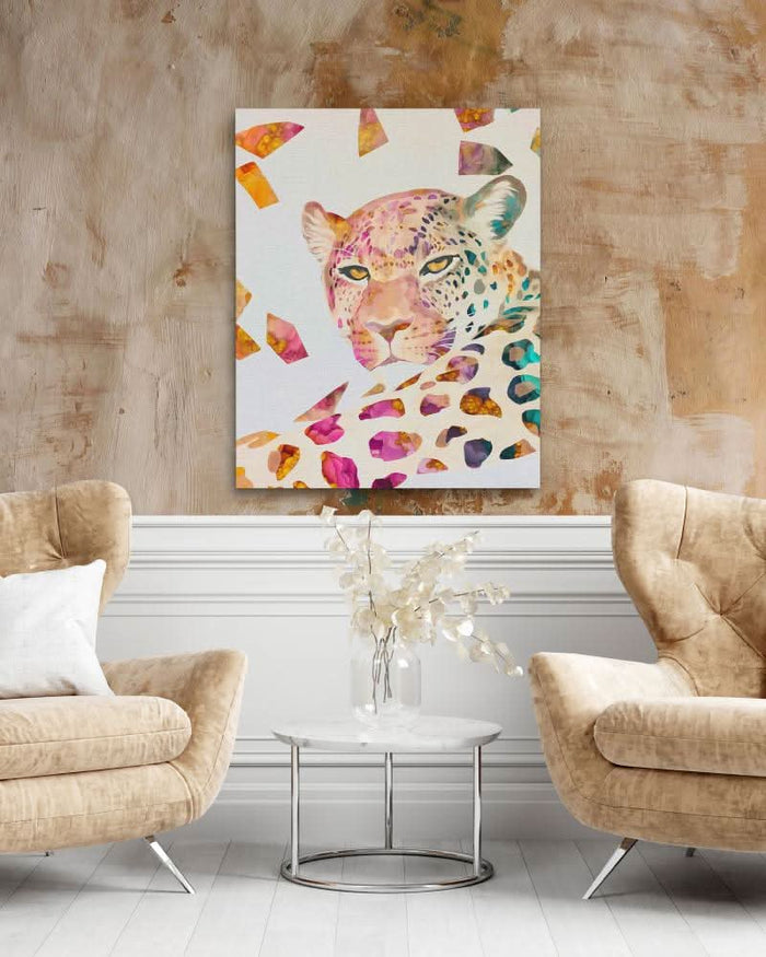 Leopard Minerals - Colorful Leopard Canvas Print