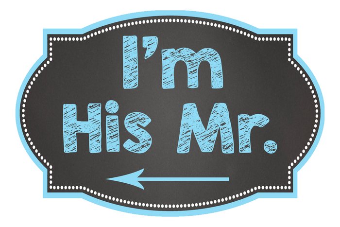 LGBT Chalkboard Wedding - I'm his Mr / Team Grooms