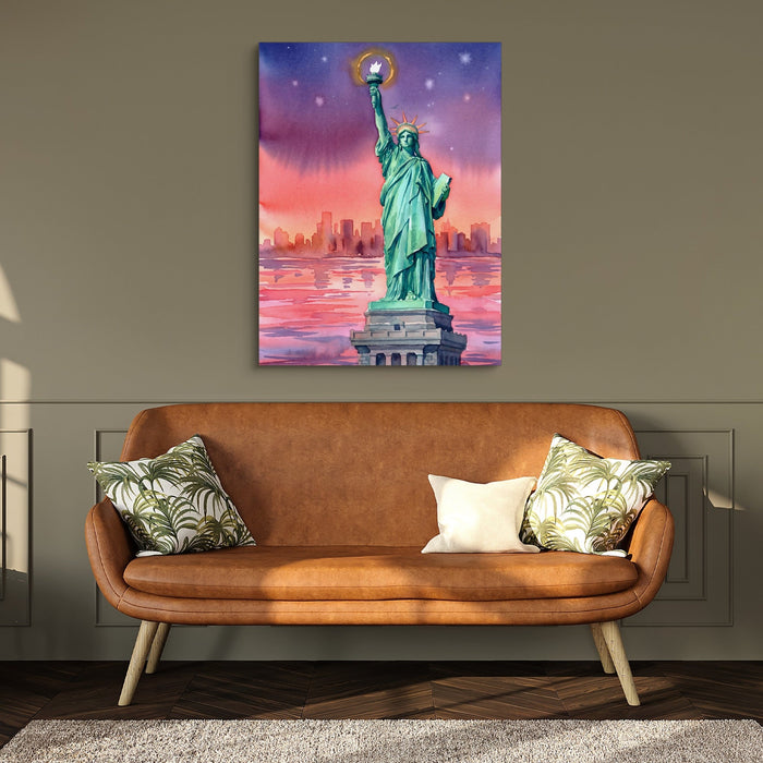 Liberty Harbor Evening Hues - Luxury Wall Art