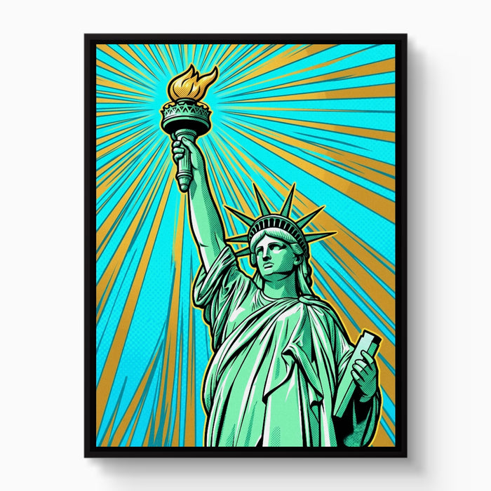 Liberty Pop Burst — liberty pop burst white studio framed black