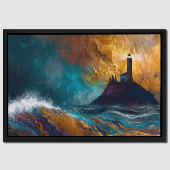 Lighthouse Stormy Vigil canvas wall art