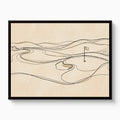 Line Golf Hole Landscape — line golf hole landscape white studio framed black