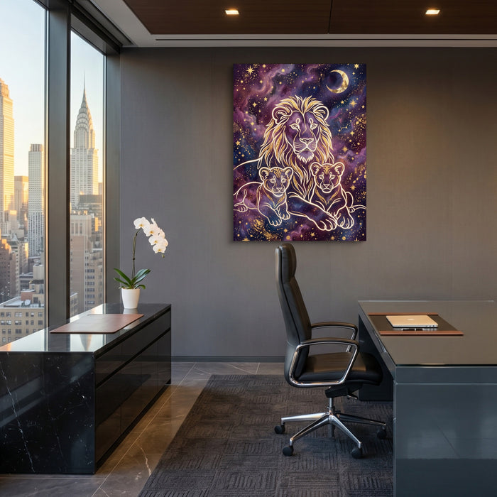 Lion Cosmic Gold — lion cosmic gold sq office view 1port flush print