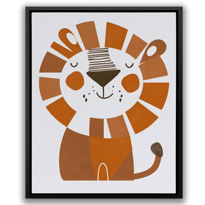 Lion Doodle - Brown Big Cat Canvas Print