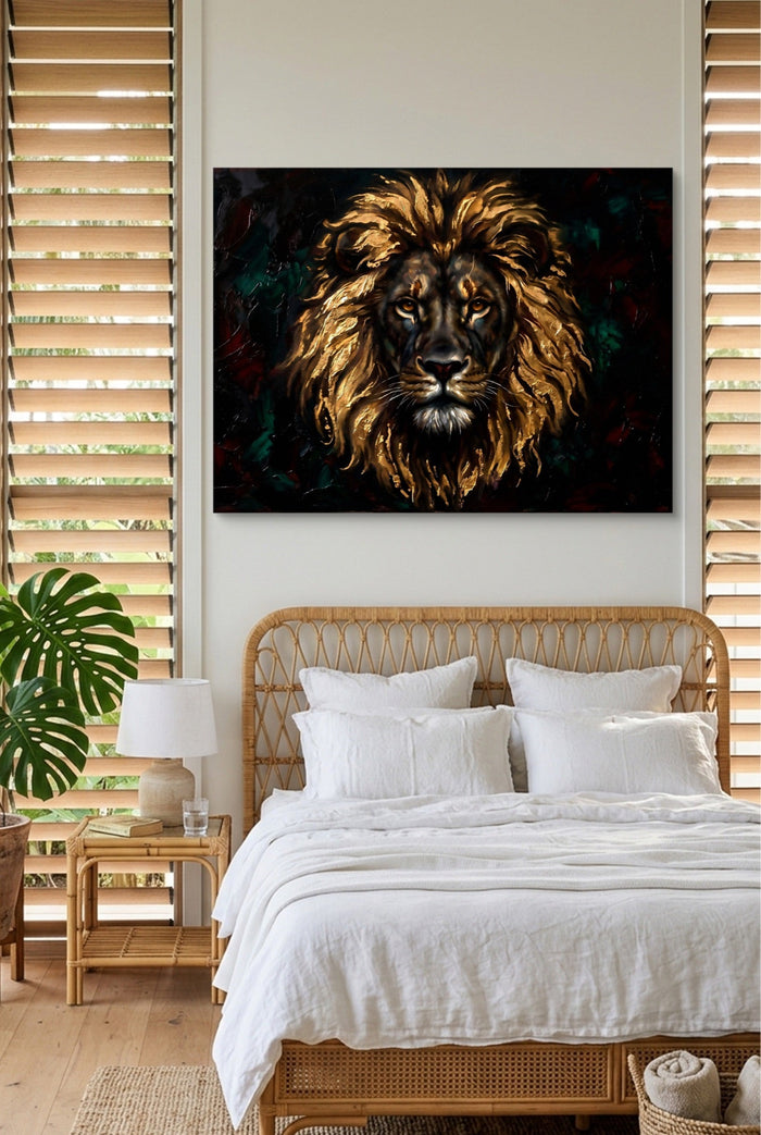 Lion Gilded Majesty - Luxury Wall Art