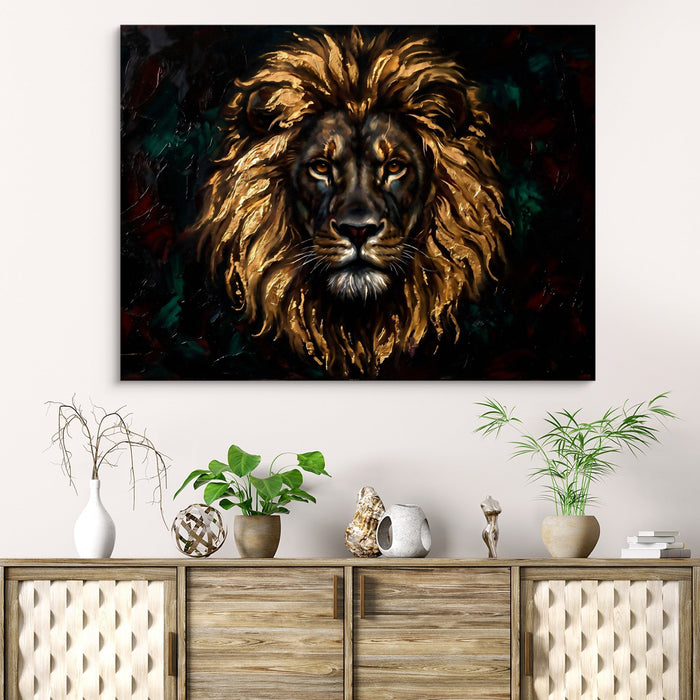 Lion Gilded Majesty - Luxury Wall Art