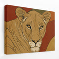 Lioness Autumn Portrait - Luxury Wall Art