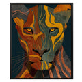 Lion's Amber Eclipse - Luxury Wall Art