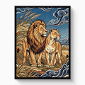 Lions Golden Watch — lions golden watch white studio framed black