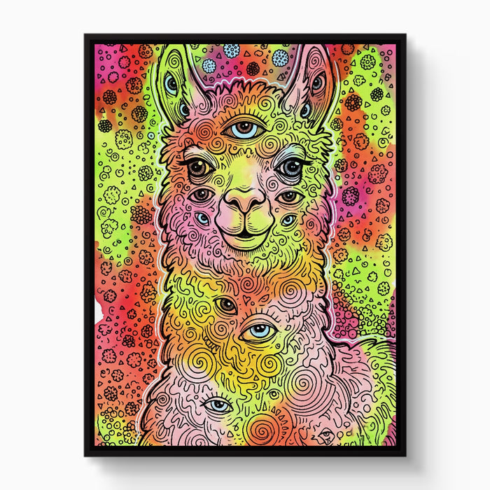 Llama Multivision — llama multivision white studio framed black