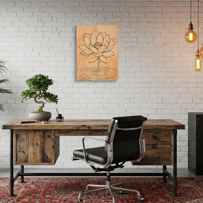 Lotus Golden Ripples — lotus golden ripples sq bonsai office 1port flush print