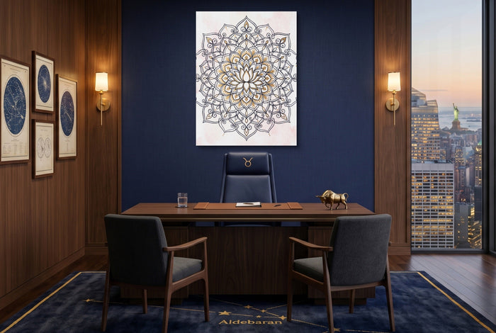 Lotus Mandala Blush - Luxury Wall Art