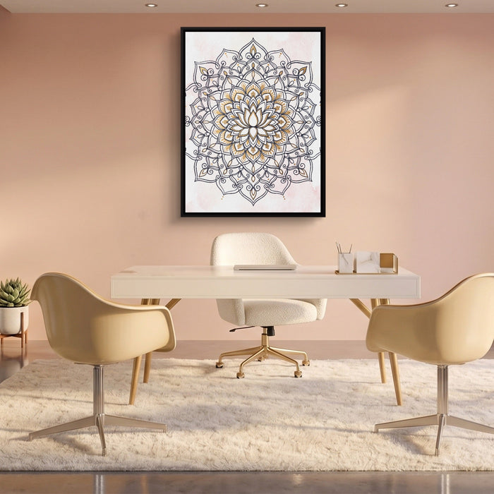 Lotus Mandala Blush - Luxury Wall Art