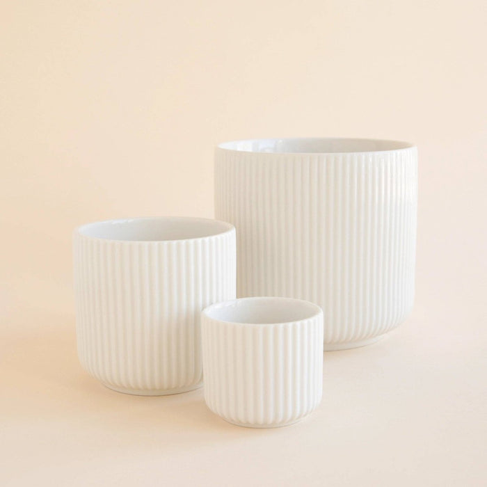 Lucy Planter | White - Ed's Plant Shop