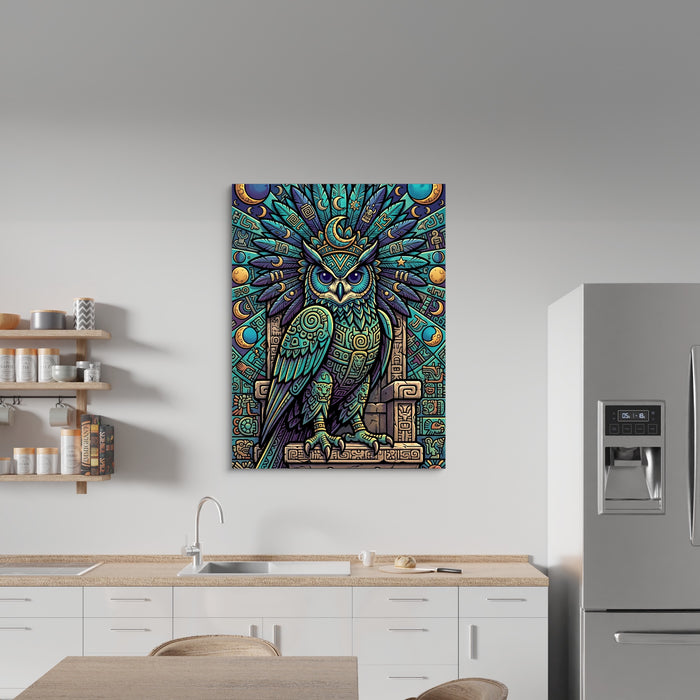 Lunar Guardian Owl — lunar guardian owl sq kitchen wall 1port flush print