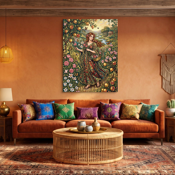 Maiden Flowered Garden — maiden flowered garden sq az aesthetic 1port flush print