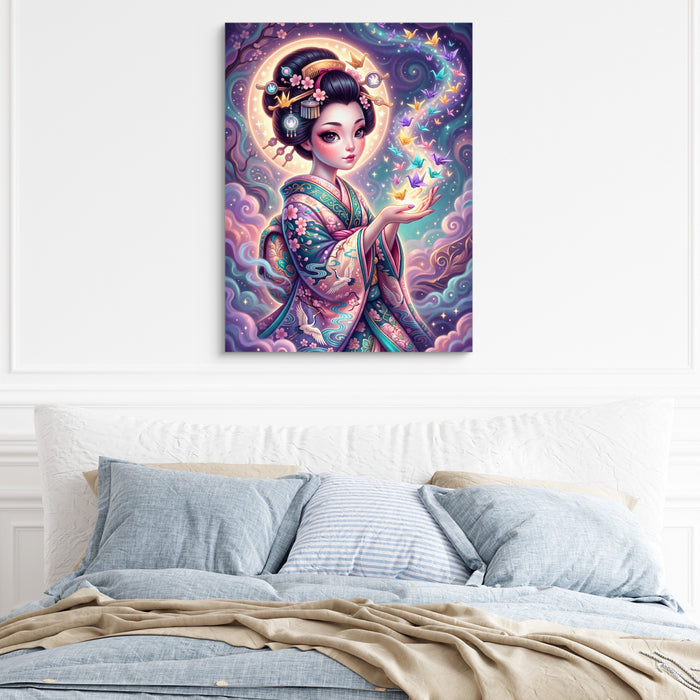 Maiden's Crane Flight — maiden's crane flight sq light blue bed 1port flush print