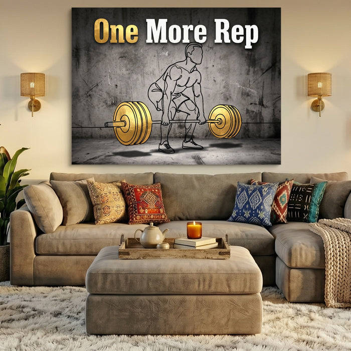 Man Golden Deadlift — man golden deadlift sq az livingroom 1land flush print