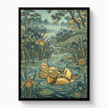 Mandarin Ducks Golden Pond — mandarin ducks golden pond white studio framed black