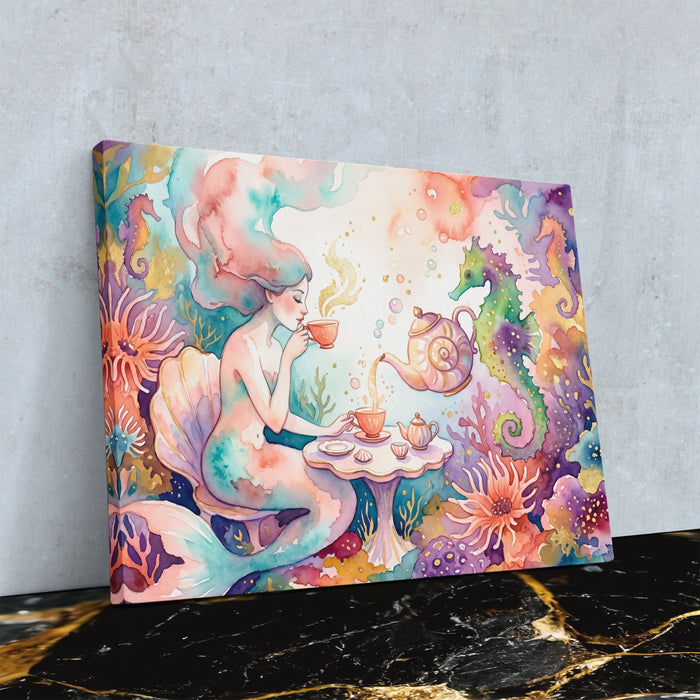 Mermaid Tea Time — Mermaid Tea Time Against Wall4x5 Reflect 21