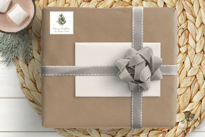 Merry Christmas Square Sticker - Premium  from Sugar and Spice Invitations - Just $8.44! Shop now at Sugar and Spice Paper