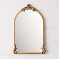 Metal Wall Mirror With Scallop Accents