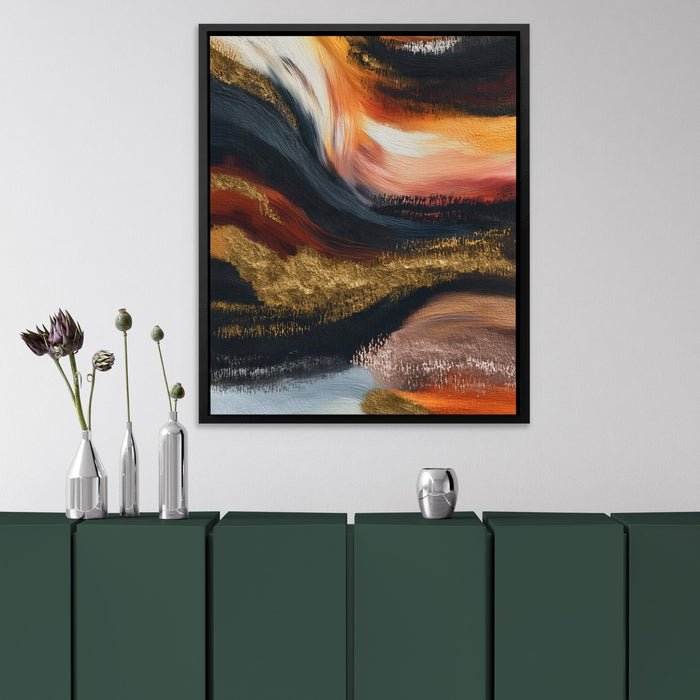Midnight Ink Wash canvas wall art, room view