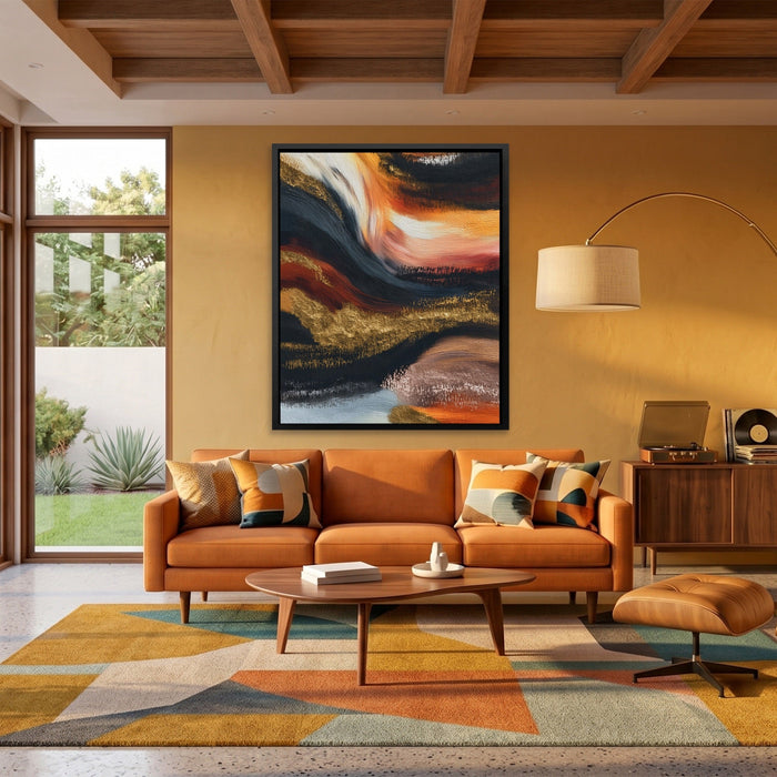 Midnight Ink Wash canvas wall art, room view
