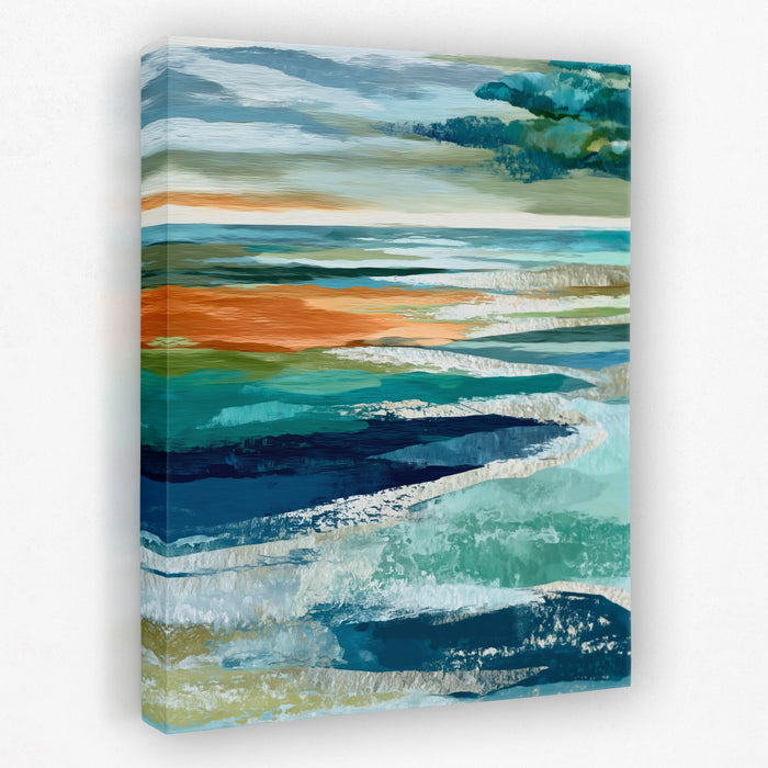 Midnight Sea Waves canvas wall art