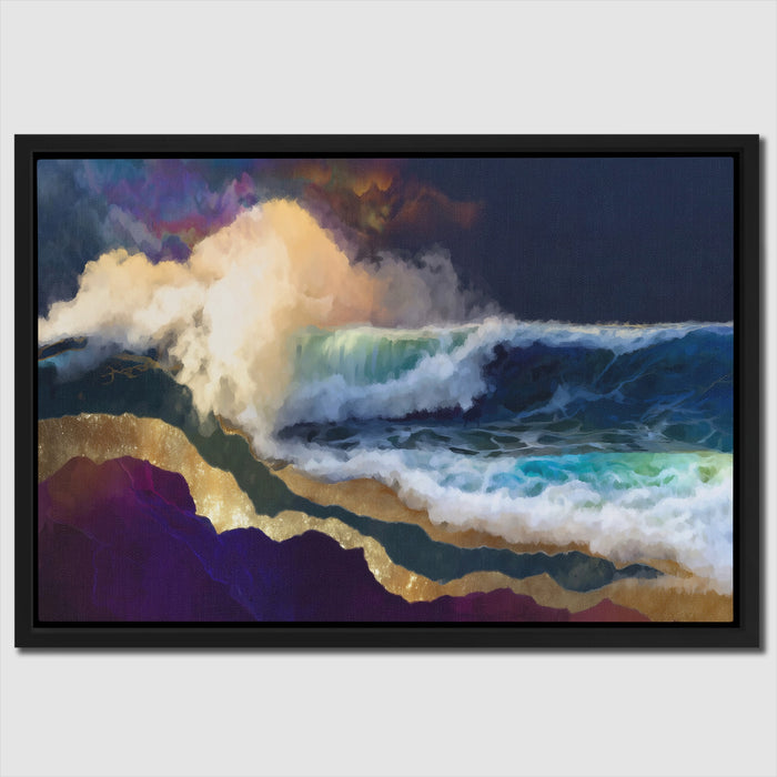 Midnight Waves Crashing — Midnight Waves Crashing Close Up Landscape 101