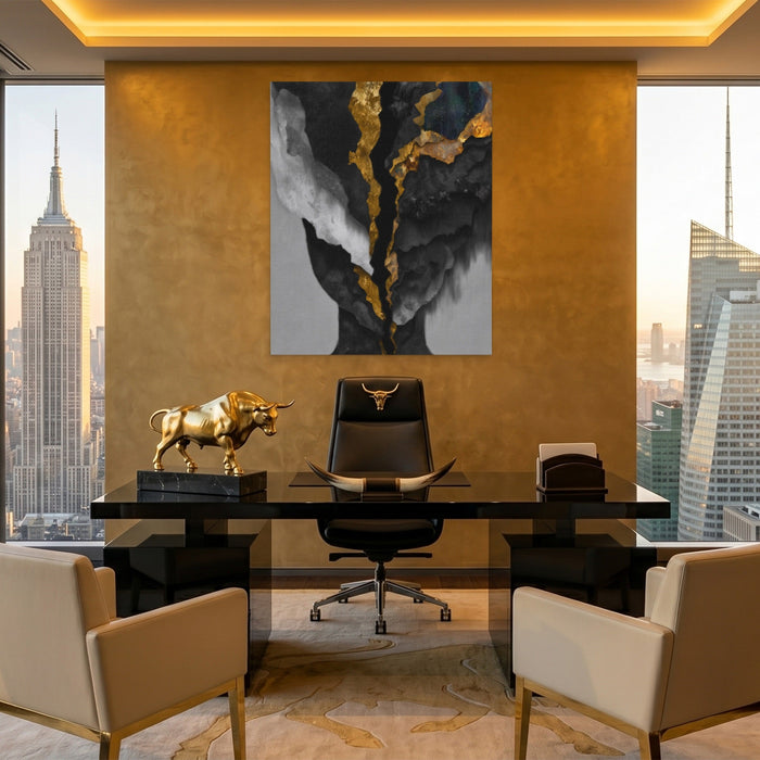 Mind Golden Rupture canvas wall art, room view