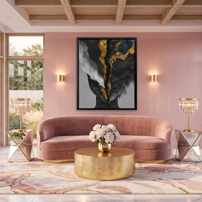 Mind Golden Rupture canvas wall art, room view