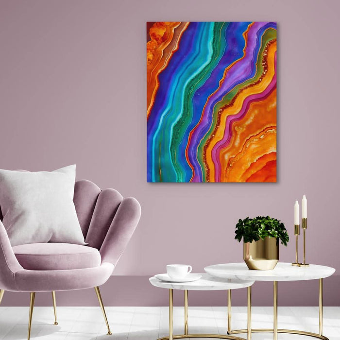 Mineral Waves - Large Abstract Canvas Print