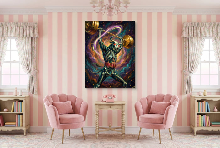 Minotaur Cosmic Lift — minotaur cosmic lift pink living room interior 1port flush print