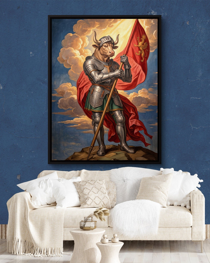Minotaur's Red Standard - Luxury Wall Art