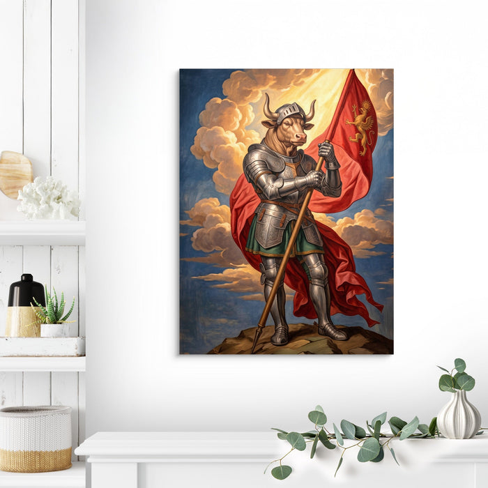 Minotaur's Red Standard - Luxury Wall Art