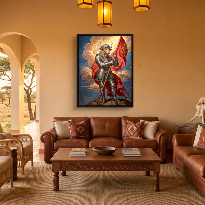 Minotaur's Red Standard - Luxury Wall Art